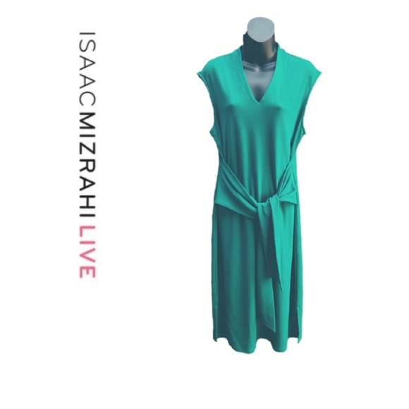 Isaac Mizrahi Dresses & Skirts - ISAAC MIZRAHI LIVE PEBBLE KNIT TIE FRONT DRESS
